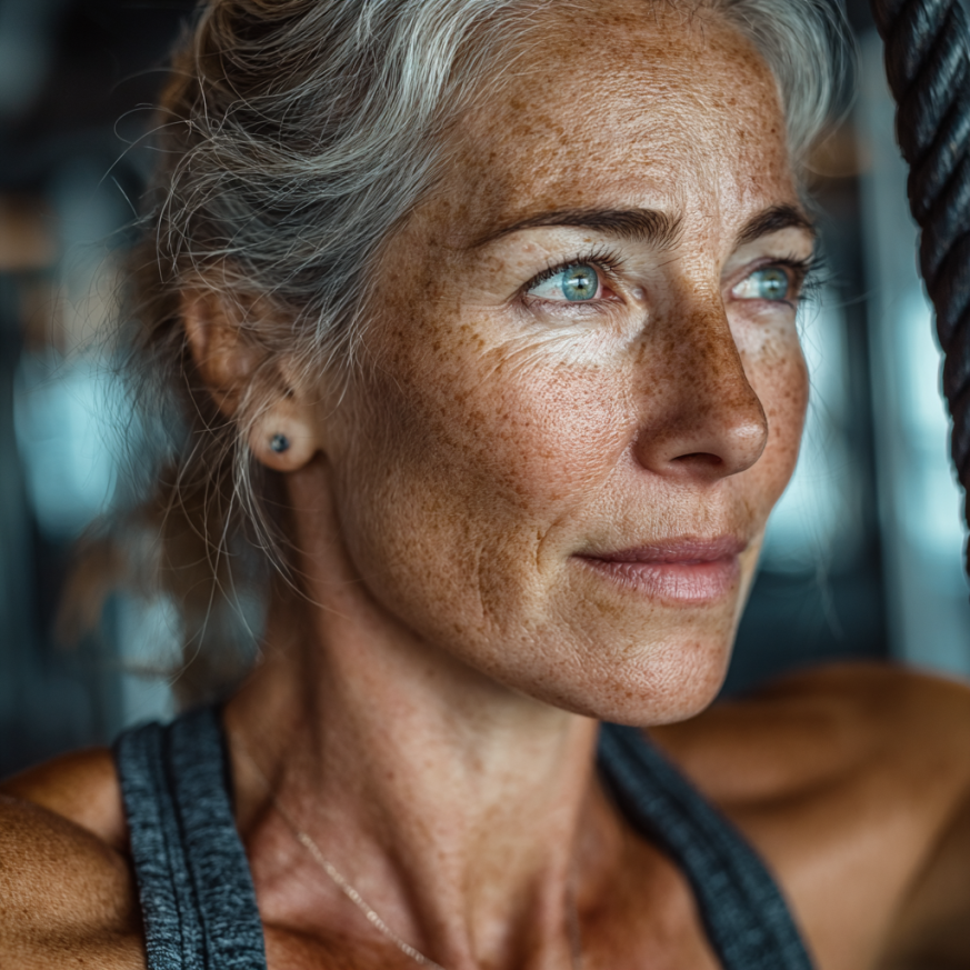 Професионален треньор работи с възрастен клиент